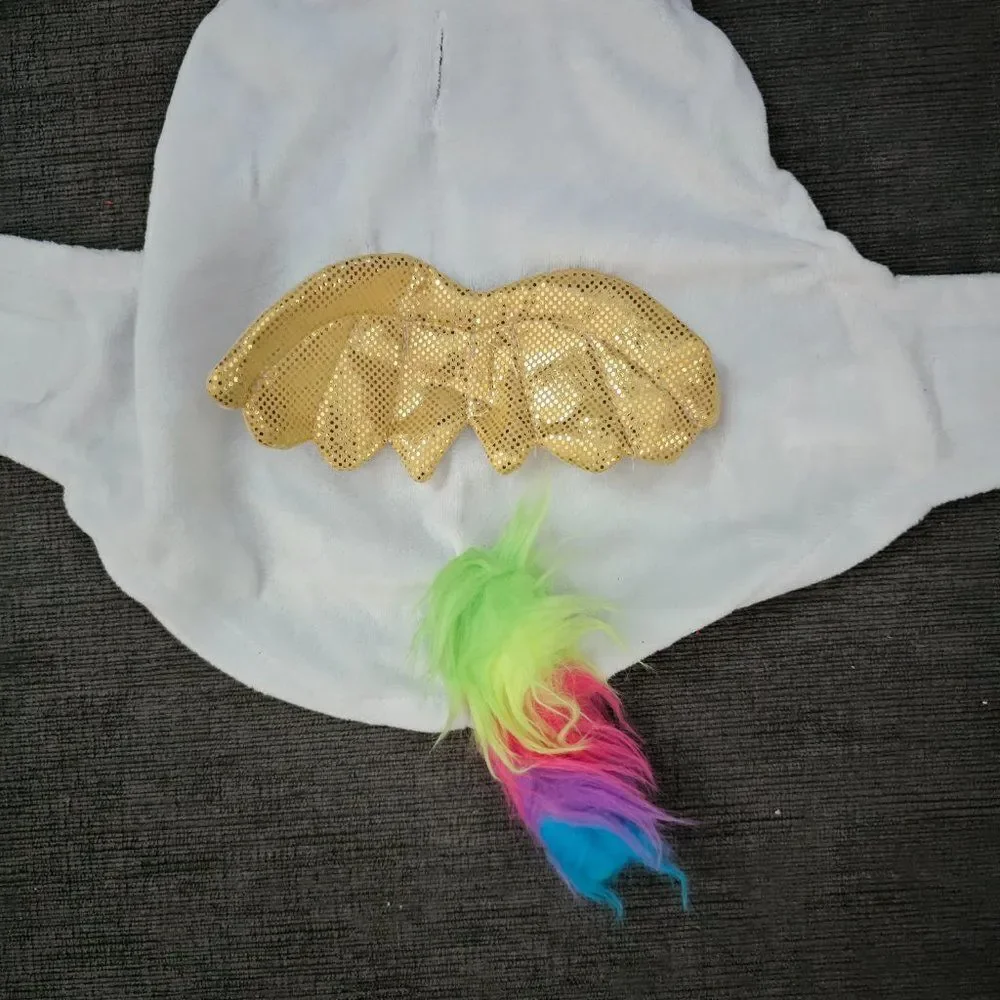 Party Dog Unicorn Dog Halloween Polyester Costume Multicolor Size XS/S